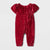 Cat & Jack Baby Girl's Dark Red Velvet Crinkle Velour Romper |Cat & Jack in Lebanon