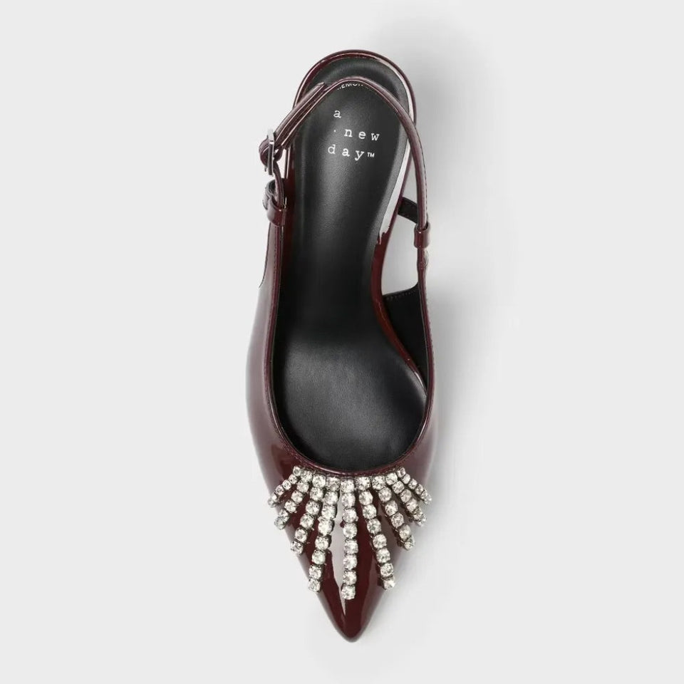 A New Day Women's Burgundy Serafina With Memory Foam Insole Heels