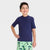 Cat & Jack Boy's Navy Short Sleeve Solid Daytime Rash Guard T-Shirt|Cat & Jack In Lebanon