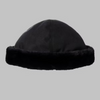 Isotoner Women's Black Recycled Microsuede Fur Trim Hat