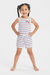 Barbie Girl's White Lined Red/Blue Barbie Americana Cherry Romper |Barbie in Lebanon