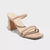 A New Day Women's Beige Stacy Mule Heeled Sandals
