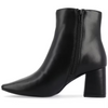 Journee Collection Women's Black Haylinn Inside Zip Block Heel Boots