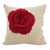 Saro Lifestyle Red Rose Flower Statement Decorative Pillow, 18" x 18" | Saro Lifestyle In Lebanon