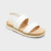 Cat & Jack Girl's White Kailan Footbed Sandals | Cat & Jack In Lebanon