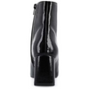 Journee Collection Women's Black Faux Leather Haylinn Inside Zip Block Heel Boots