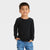 Cat & Jack Boy's Black Long Sleeve Solid Blouse | Cat & Jack in Lebanon