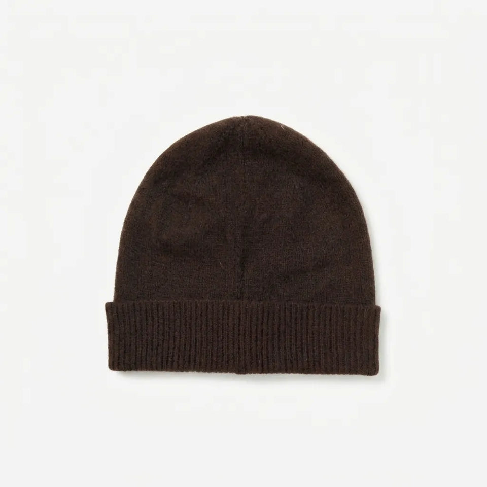 Charter Club Women's Dark Brown Cashmere Cuffed Beanie