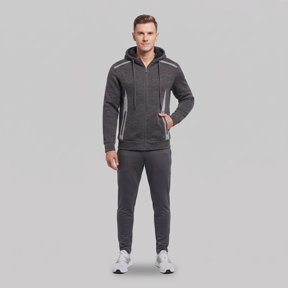 Blu Rock Men's Grey Zip Up Jacket