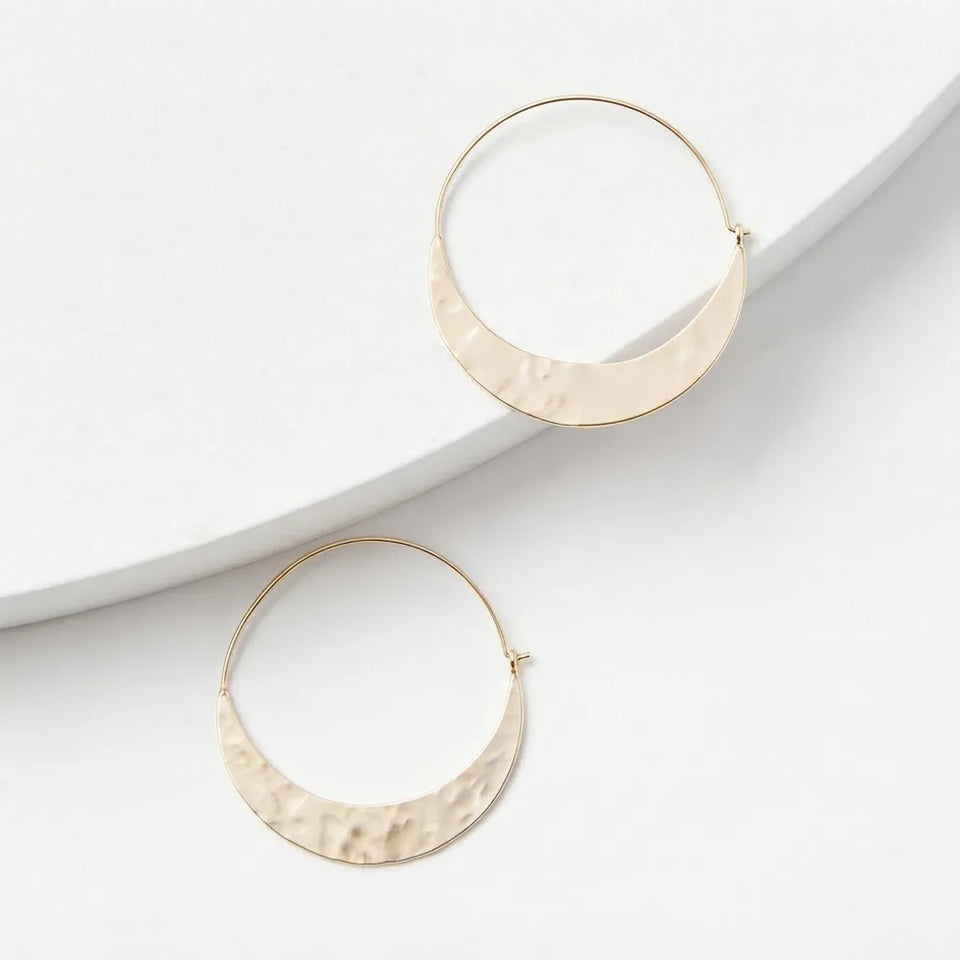 Loft Women's Gold-Tone Crescent Hoop Earrings