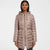 Kenneth Cole New York Women's Tan Quilted Hooded Long Puffer Jacket