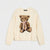 Sinsay Women's Off-White Bear Graphic Crew Neck Knit Sweater