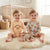 Sinsay Boy's Beige And Grey "Master of Hugs" Bear Print Long-Sleeve 2 Pack Bodysuit