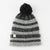 Sun + Stone Men's Black & Gray Striped Knit Pom-Pom Beanie