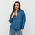Sinsay Women's Blue Long Sleeve Shirt