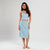 Sinsay Women's Pale Blue Knitted Crop Top