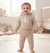 Calvin Klein Baby Girl's Beige Logo Print Fleece Sweatpants