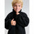 Sinsay Boy's Black Sherpa Fleece Zip-Up Jacket