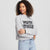 Hooked Up Women's Gray New York Print Long Sleeve Sweater