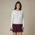 Sinsay Women's White Plain Boat Neck Blouse