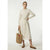 Sinsay Women's Beige Striped Midi Shirt Dress