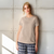 Sinsay Women's Sand Basic Short Sleeve T-Shirt