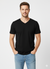 Black Ice Men's Solid Black V-Neck T-Shirt | Black Ice in Lebanon