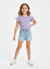 Cat & Jack Girls' Textured Lavender Purple Flutter Blouse | Cat & Jack in Lebanon
