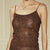 Sinsay Women's Brown Knitted Sequin Sleeveless Blouse