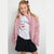 Sinsay Girl's Pink Corduroy Puffer Jacket