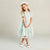 Sinsay Girl's Pastel Mint Green 3D Textured Floral Organza Dress