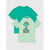 Two short-sleeve raglan t-shirts in green and mint colors, with the front shirt featuring a cartoon watermelon graphic and the text 'WATER MELON SUMMER TIME'.