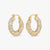 And Now This Women's Gold-Tone Crystal Twist Hoop Earrings