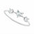 Macy's Women's Sterling Silver Cubic Zirconia Heart Triple Stone Ring