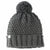 Sun + Stone Men's Dark Gray Textured-Knit Cuffed Pom-Pom Beanie