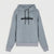 A light gray pullover hoodie with a black 'LIGHT MY FIRE PRIDE 1967' graphic printed on the chest, displayed against a neutral light gray background.