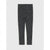 A pair of dark gray and black leopard print leggings shown flat against a light gray background.