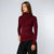 Sinsay Women's Burgundy Cuffs Buttons Turtleneck Blouse