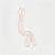 A pair of pale blush pink tights folded neatly on a clean, solid white background.