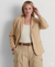 Lauren Ralph Lauren Women's Tan Crested Twill Blazer | Lauren Ralph Lauren Available in Lebanon