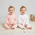 Sinsay Baby Girl's Light Pink/White Cat Graphic and Heart Print 2 Pack Overall