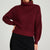 Sinsay Women's Burgundy Turtle Neck Subtle Pointelle Sweater