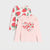 Sinsay Girl's Light Pink & White 2-Pack Strawberry Print Crewneck Blouse
