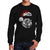 LA Pop Art Men's Black Santa Pics Word Art Crewneck Sweatshirt