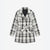 BCX Women's Black And White Plaid Belted Coat