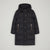 Sinsay Women's Black Hooded Puffer Coat