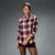 Sinsay Women's Burgundy Plaid Flannel Shirt