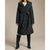 Sinsay Women's Black Belted Quilted Coat