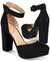 Sun + Stone Women's Black Microsuede Eliana Platform Pumps | Sun + Stone in Lebanon