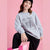 Sinsay Girl's Light Heather Grey Printed Sweatshirt